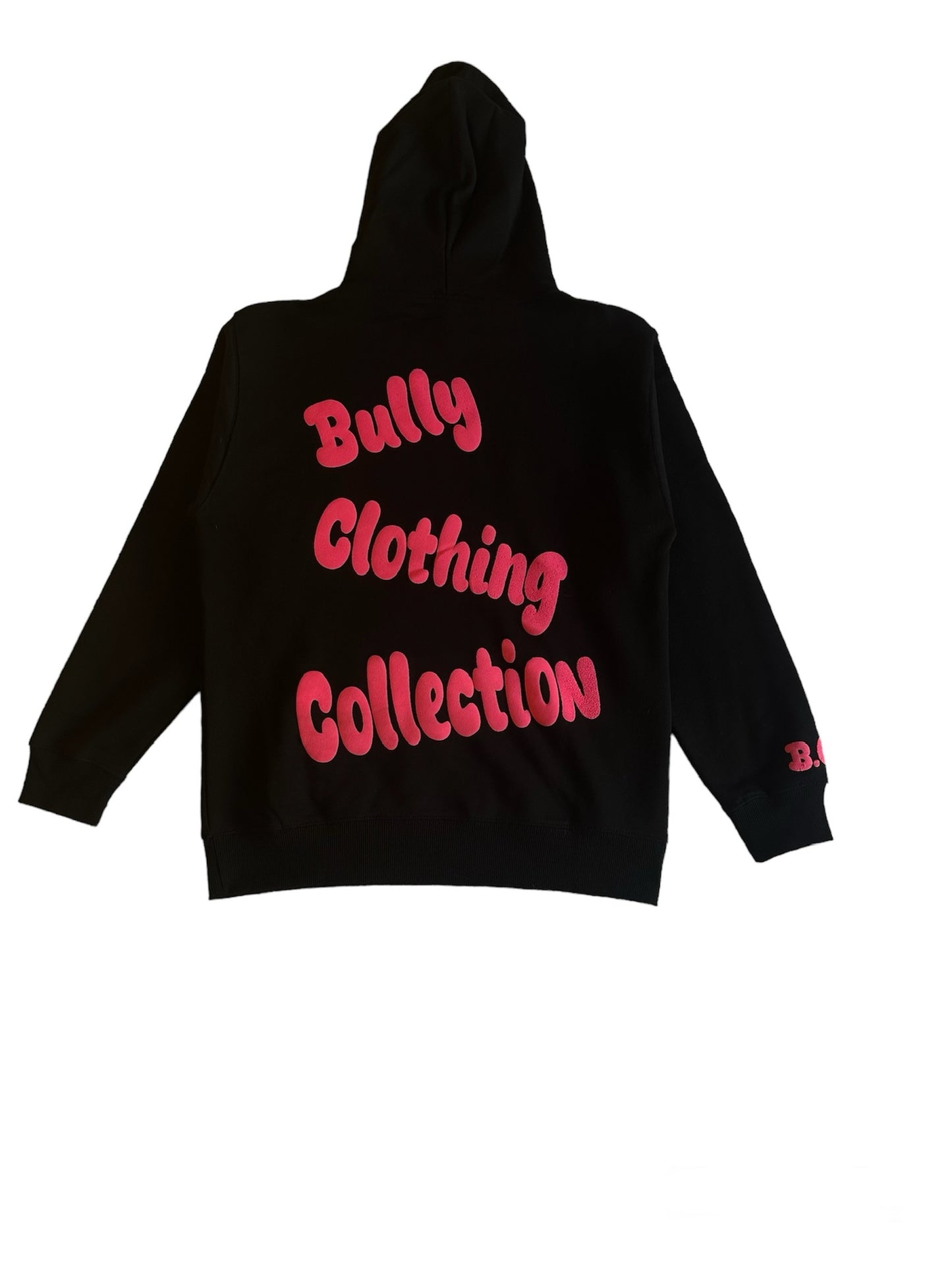 Black and Hot Pink Hoodie Stacked Sweatsuit